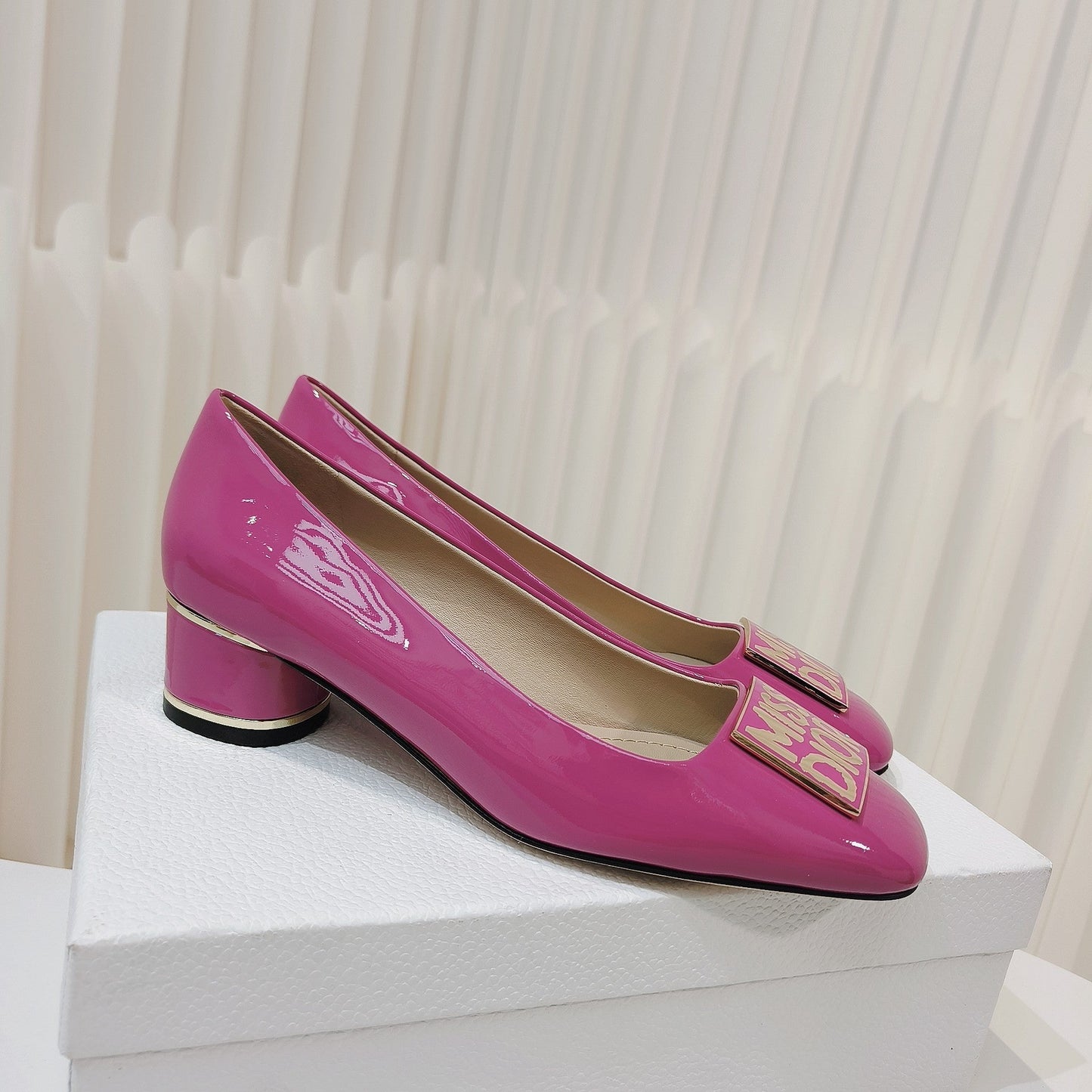Luxury DiorMiss  Luxury DiorPump 40mm In Deep Pink Cowhide 111366