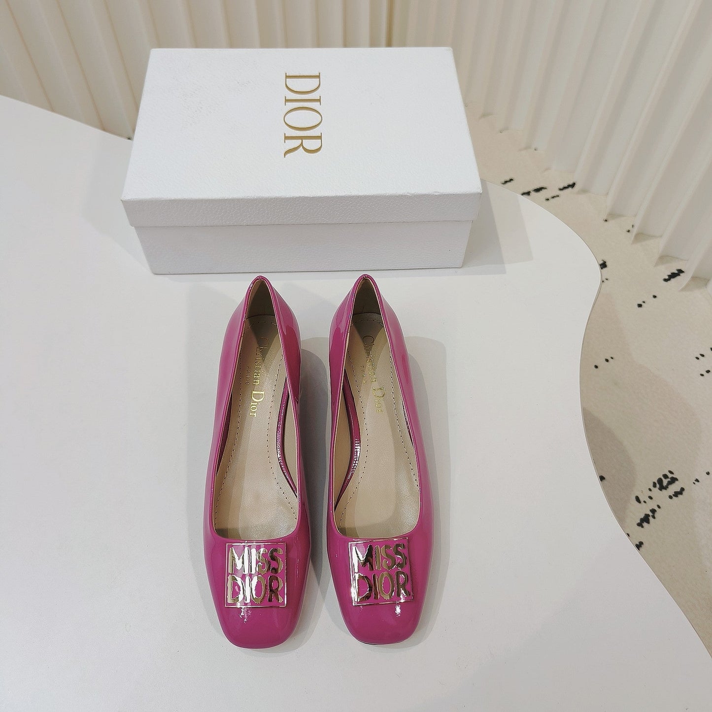 Luxury DiorMiss  Luxury DiorPump 40mm In Deep Pink Cowhide 111366