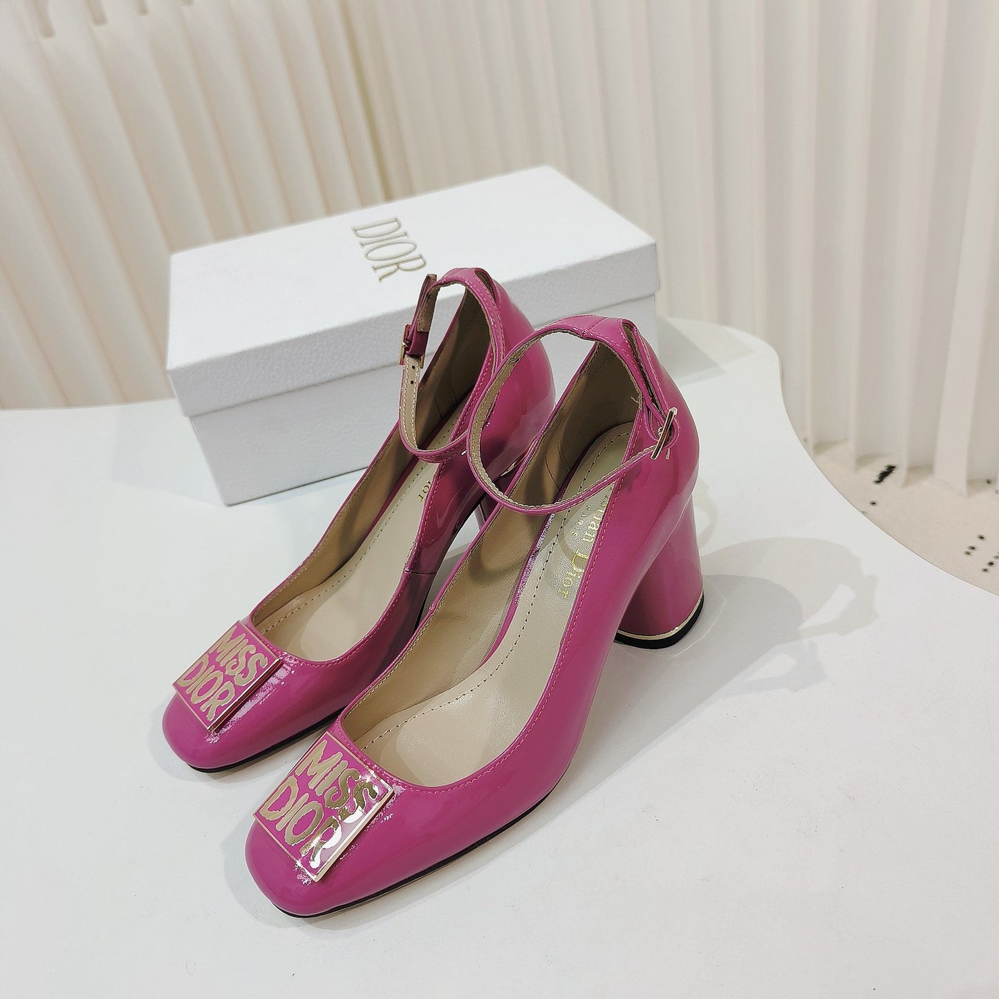 Luxury DiorMiss  Luxury DiorPump 85mm In Deep Pink Cowhide 111337