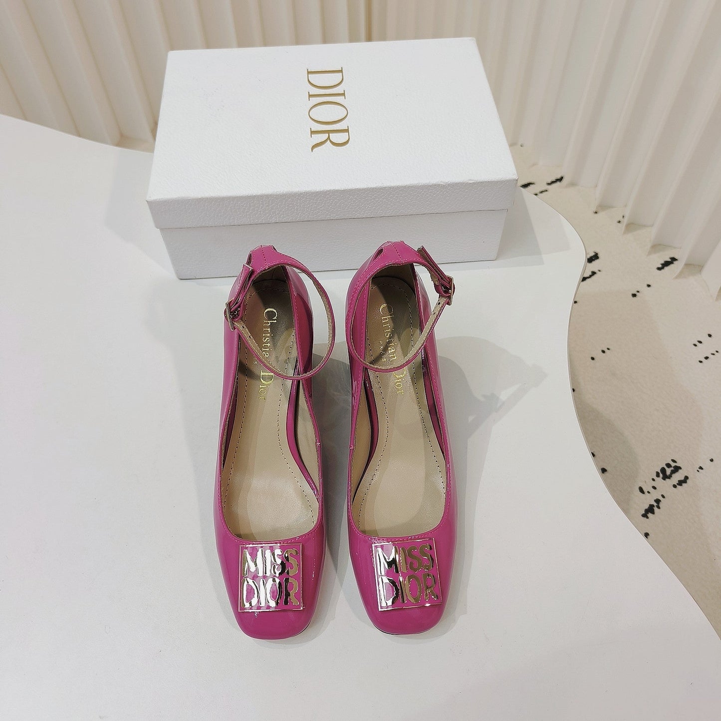 Luxury DiorMiss  Luxury DiorPump 85mm In Deep Pink Cowhide 111337