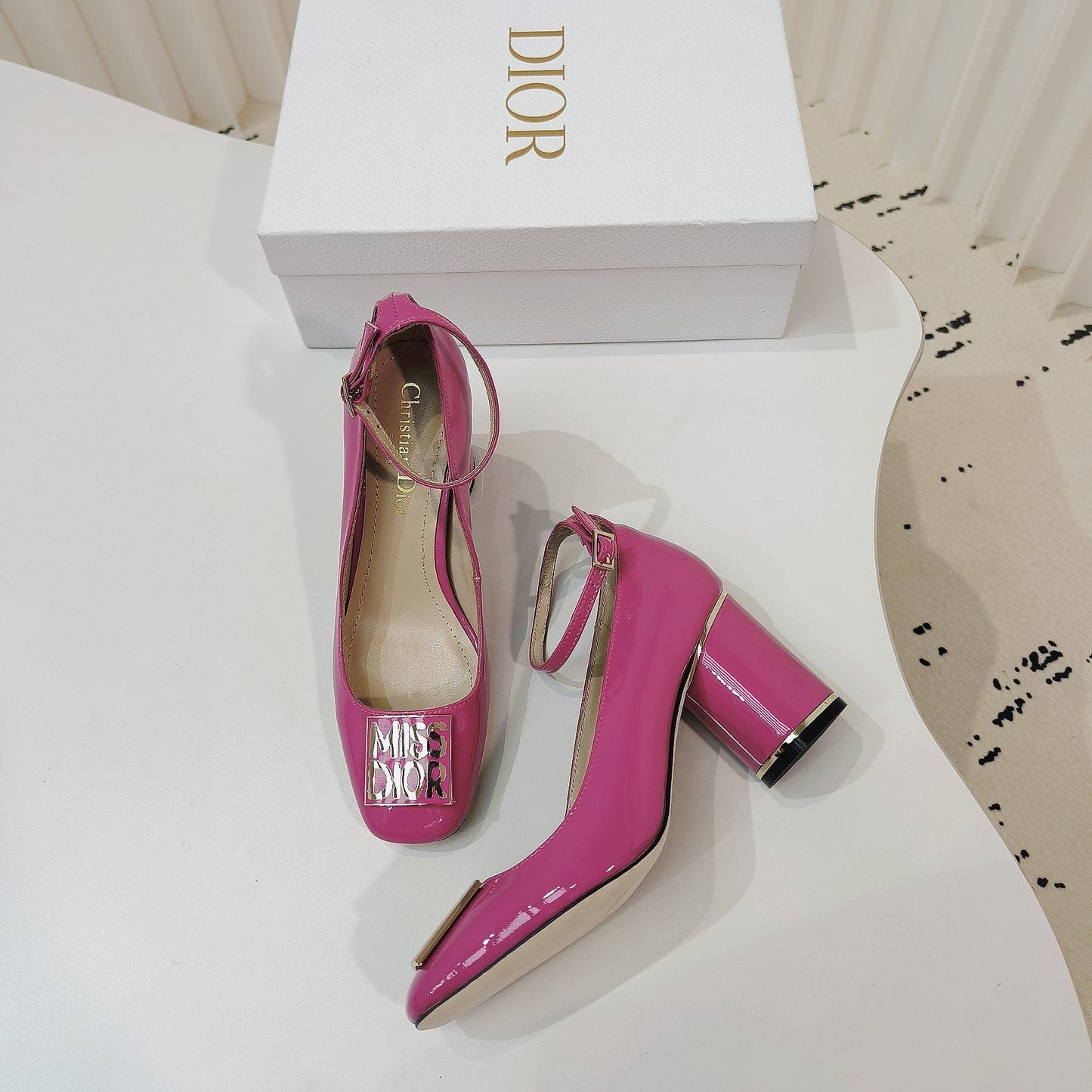 Luxury DiorMiss  Luxury DiorPump 85mm In Deep Pink Cowhide 111337