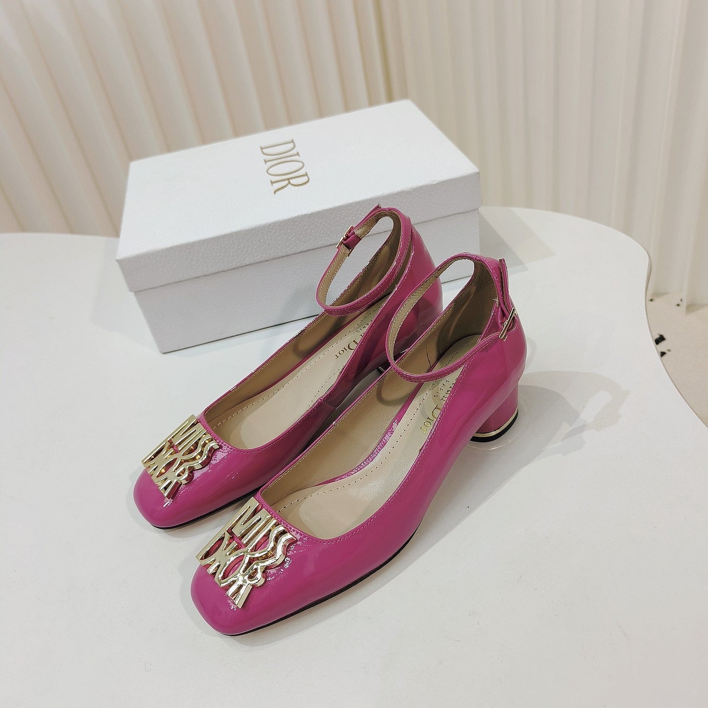 Luxury DiorMiss  Luxury DiorPump 40mm In Deep Pink Cowhide 111330