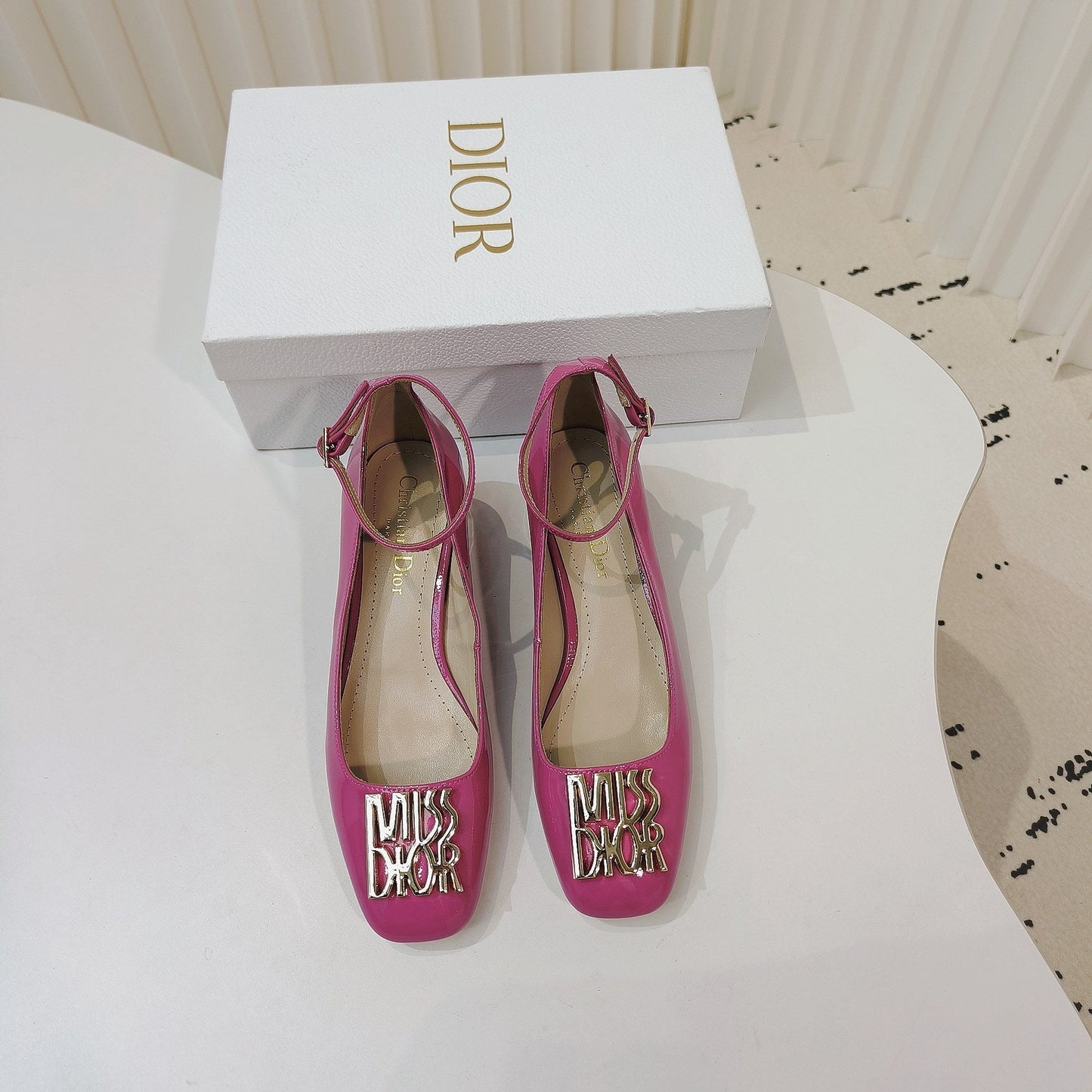 Luxury DiorMiss  Luxury DiorPump 40mm In Deep Pink Cowhide 111330