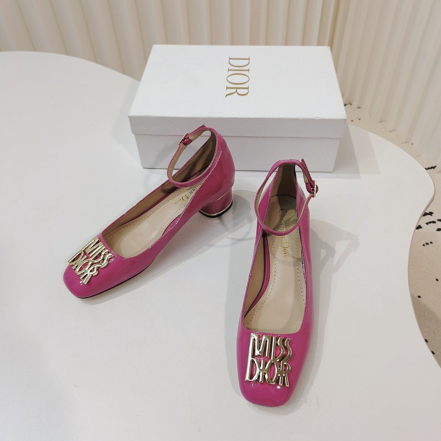 Luxury DiorMiss  Luxury DiorPump 40mm In Deep Pink Cowhide 111330