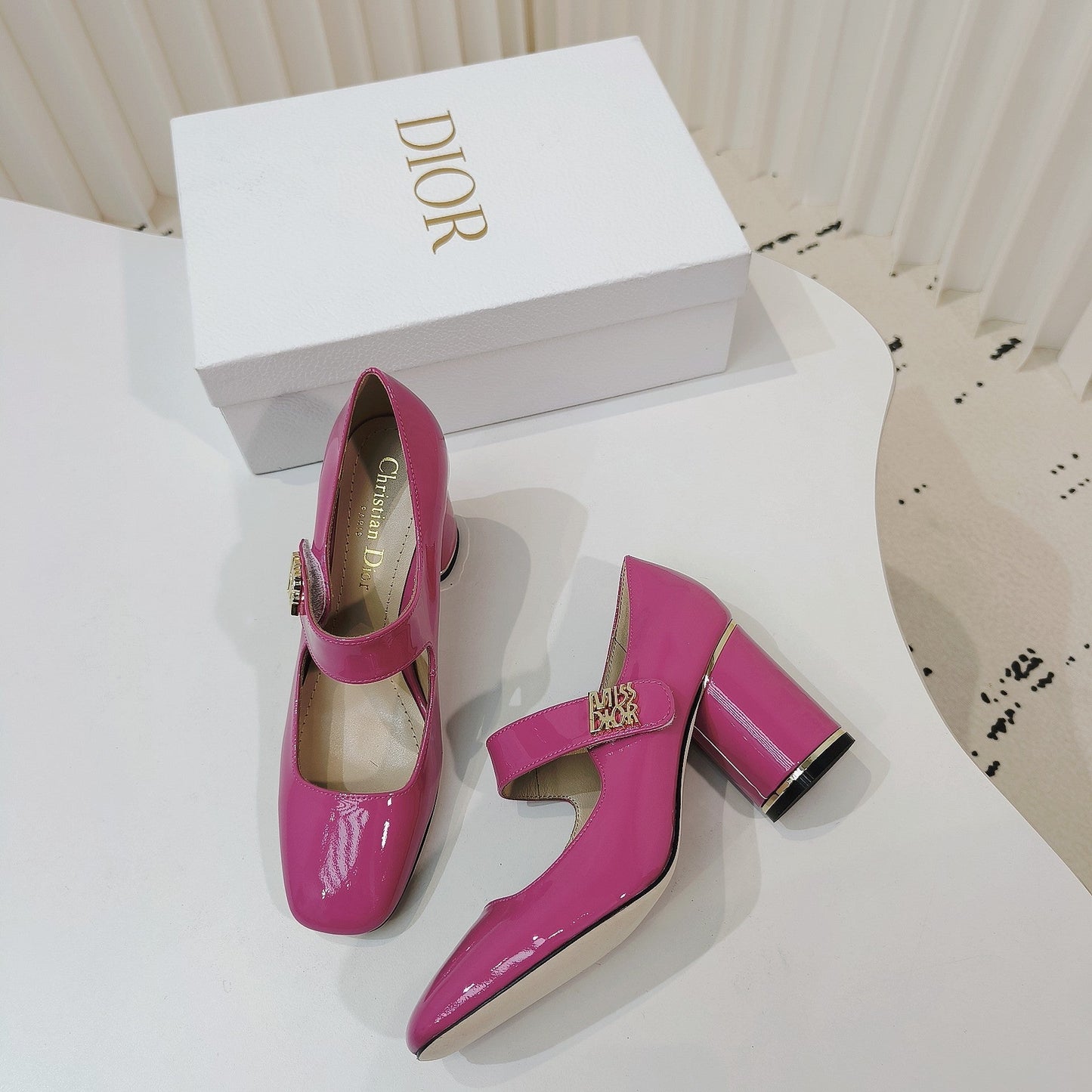 Luxury DiorMiss  Luxury DiorPump 85mm In Deep Pink Cowhide 111357
