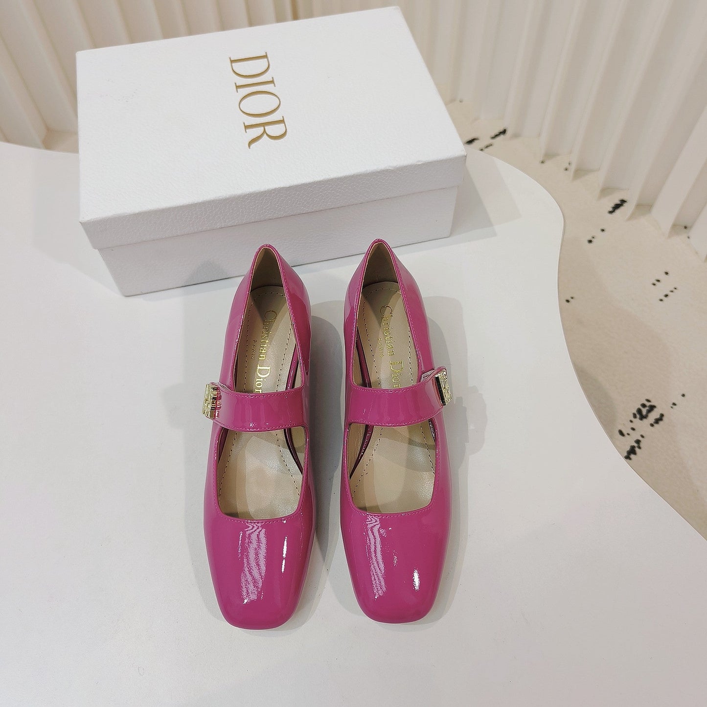 Luxury DiorMiss  Luxury DiorPump 40mm In Deep Pink Cowhide 111346