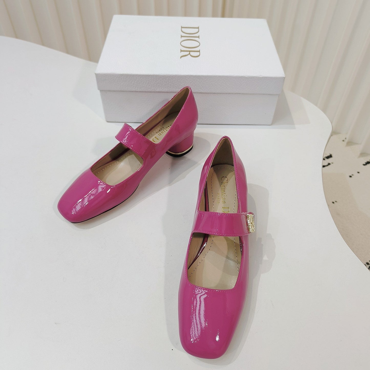 Luxury DiorMiss  Luxury DiorPump 40mm In Deep Pink Cowhide 111346