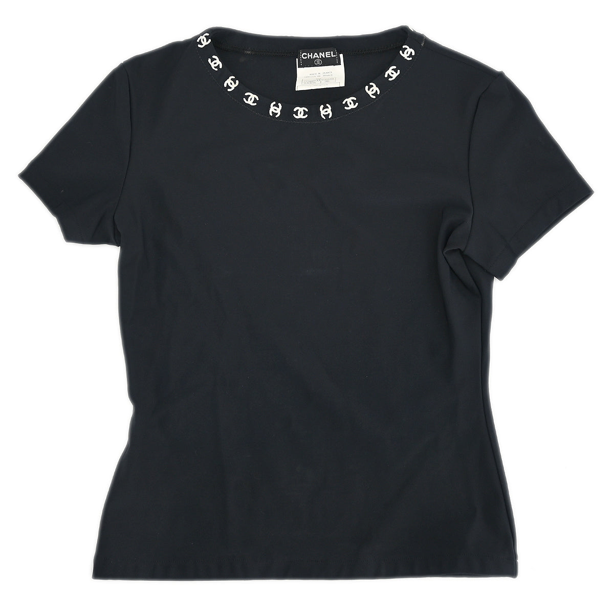 Luxury Chanel T-shirt Black 97C #36