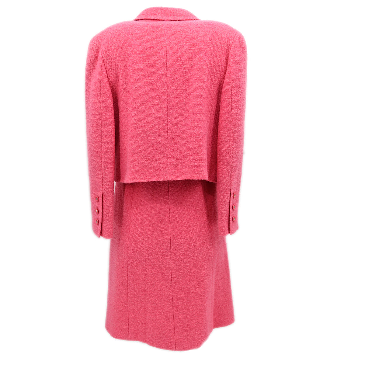 Luxury Chanel Setup Suit Jacket Dress Pink 96P #36