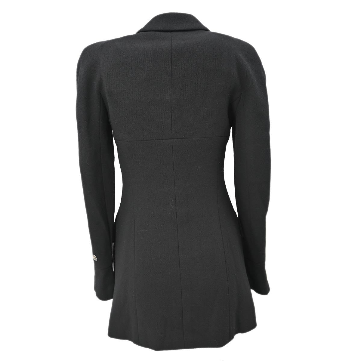 Luxury Chanel Single Breasted Jacket Black 97A #38