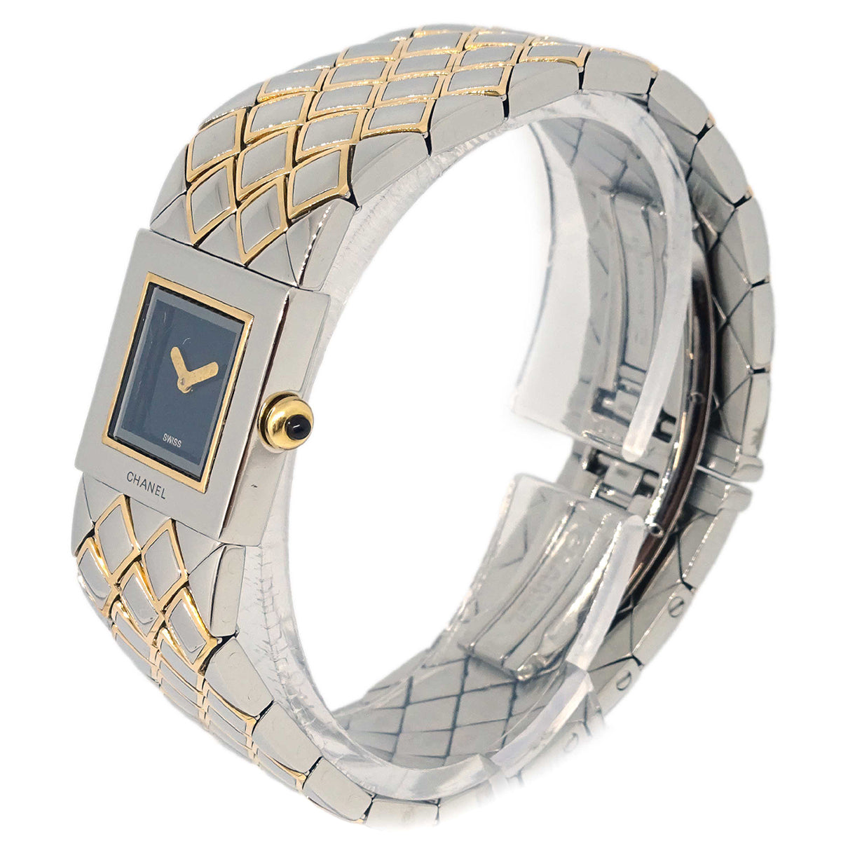 Luxury Chanel Matelasse Quartz Watch SS 18KYG