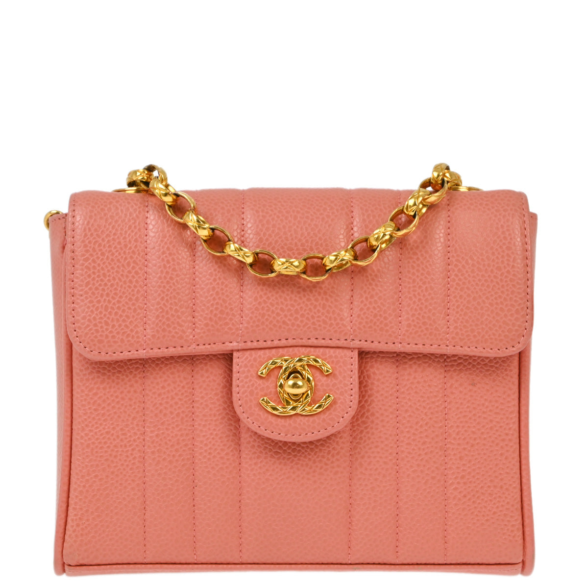 Luxury Chanel * 1991-1994 Pink Caviar Mademoiselle Shoulder Bag