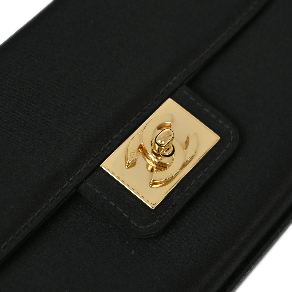 Luxury Chanel * 2001-2003 Black Satin Chain Shoulder Bag