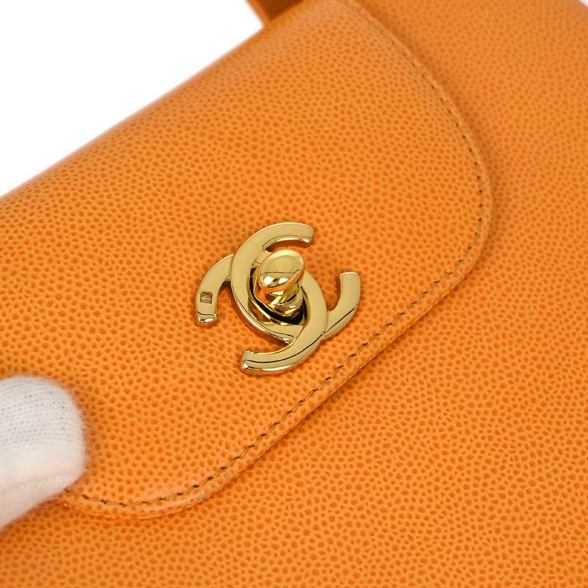 Luxury Chanel * 1997-1999 Orange Caviar Handbag