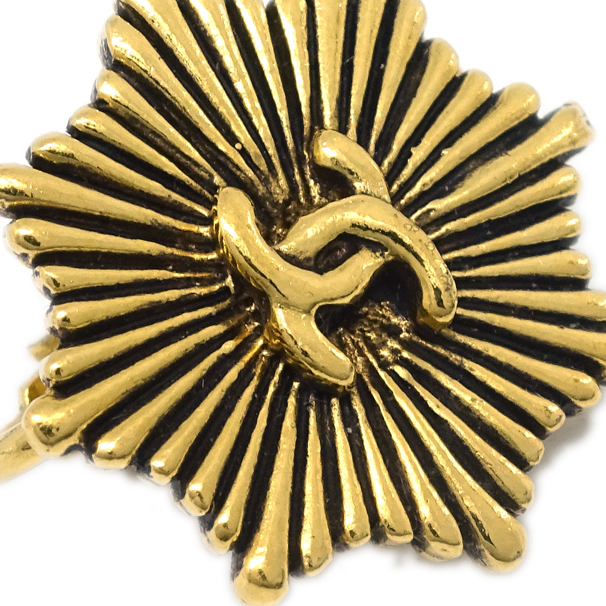 Luxury Chanel Earrings Clip-On Gold 2194