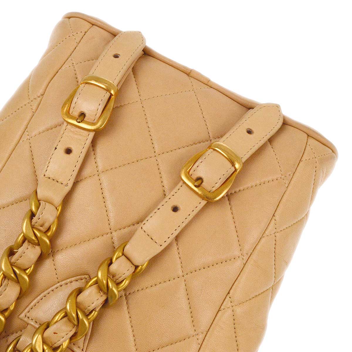 Luxury Chanel * 1991-1994 Beige Lambskin Duma Backpack Small
