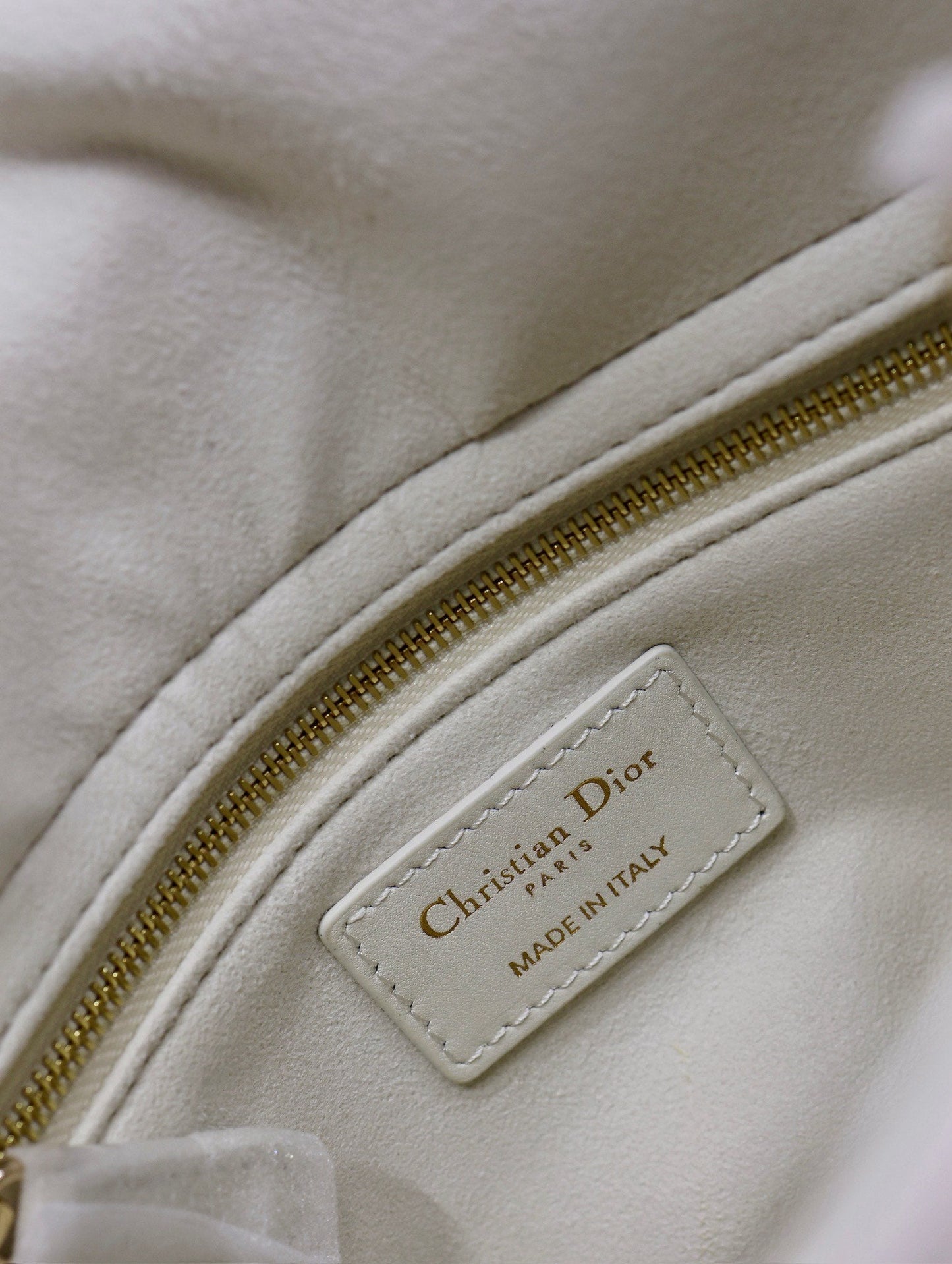 Luxury DiorLady Bag 17cm White Black Lambksin