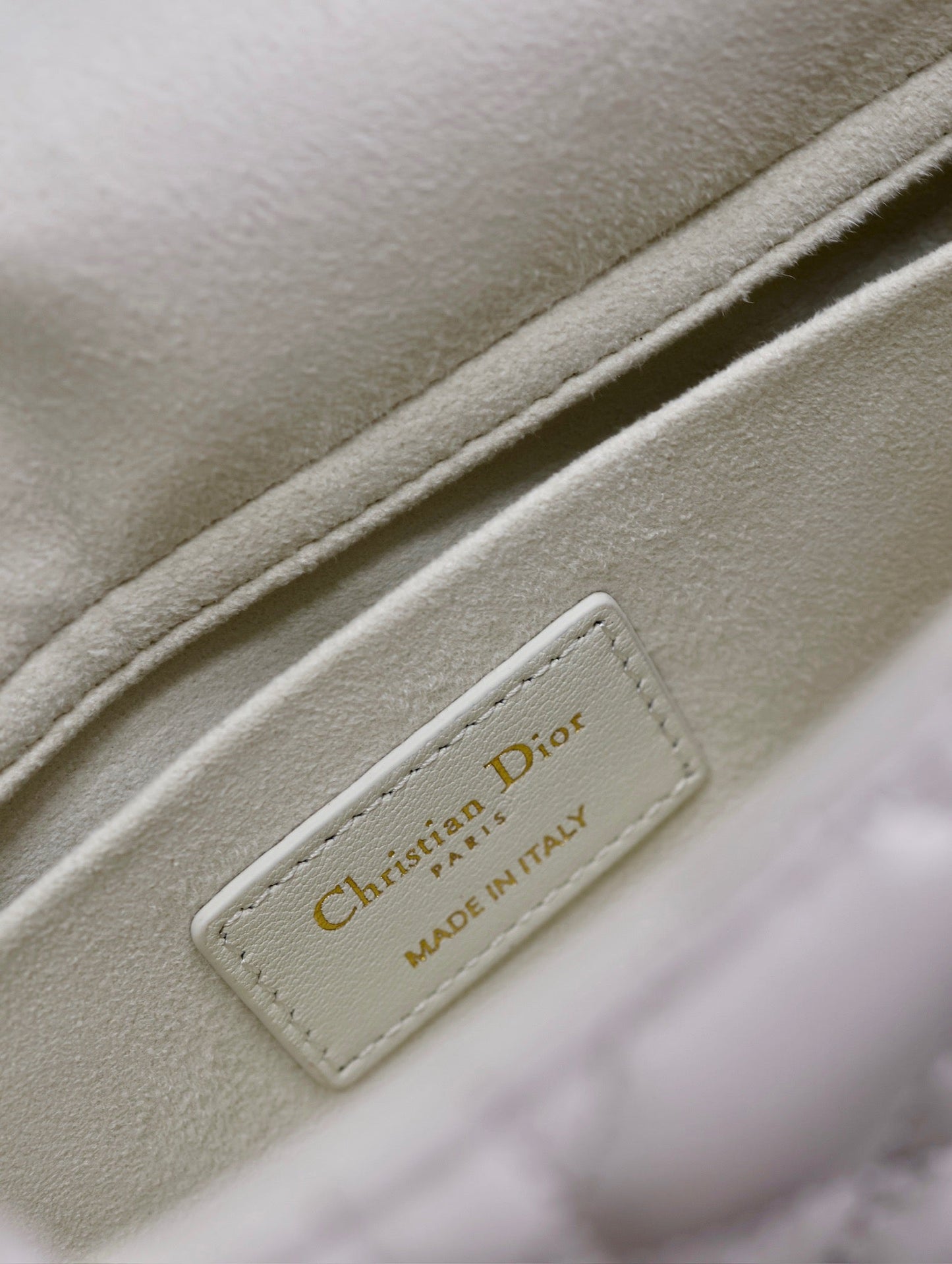 Luxury DiorLady D-Joy Bag 22 White Black Lambskin