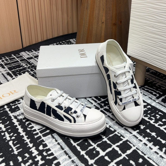 Luxury DiorWalk'n' Luxury DiorPlatform Sneaker Black White Miss Canvas