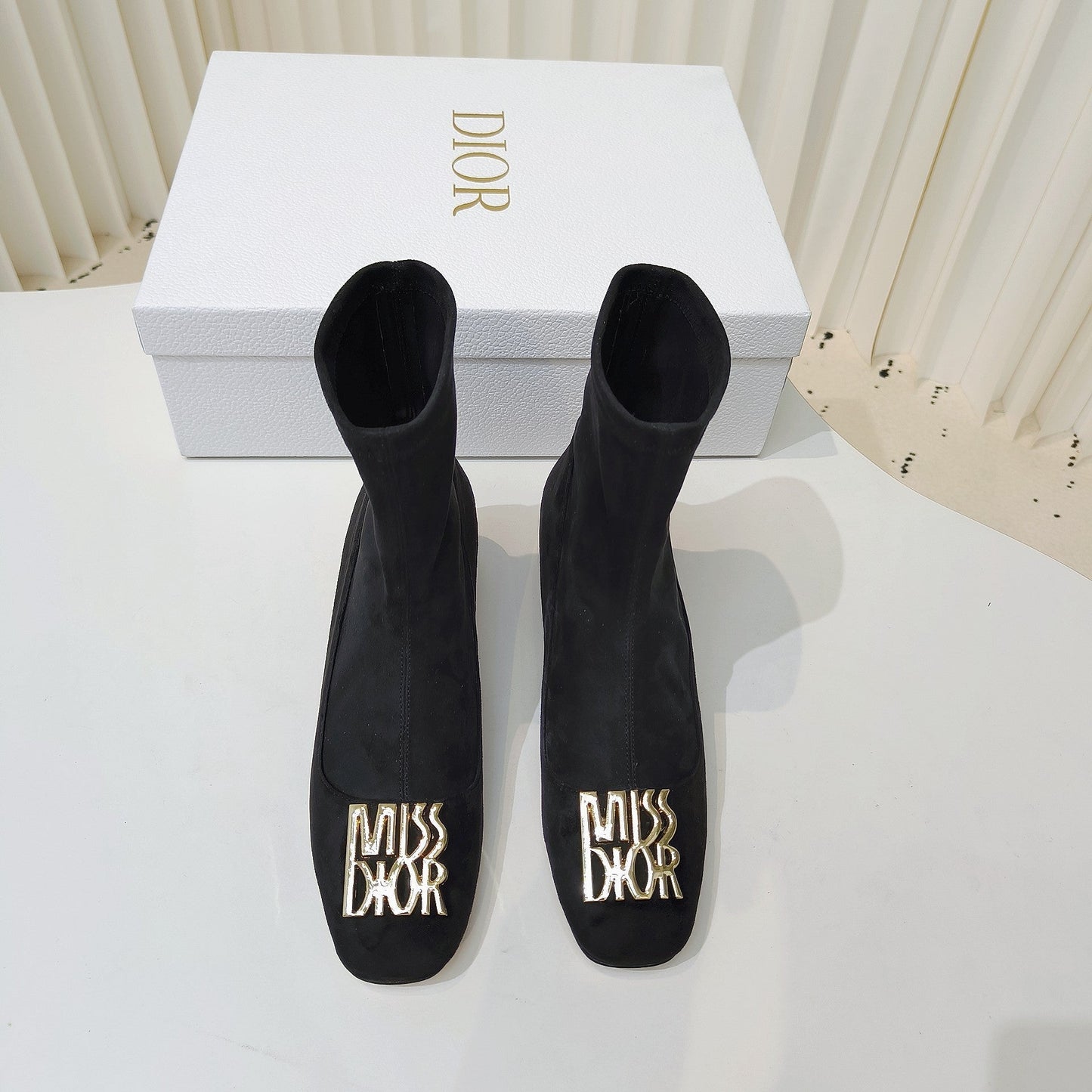 Luxury DiorMiss  Luxury DiorAnkle Boots 40mm Black Suede 111389