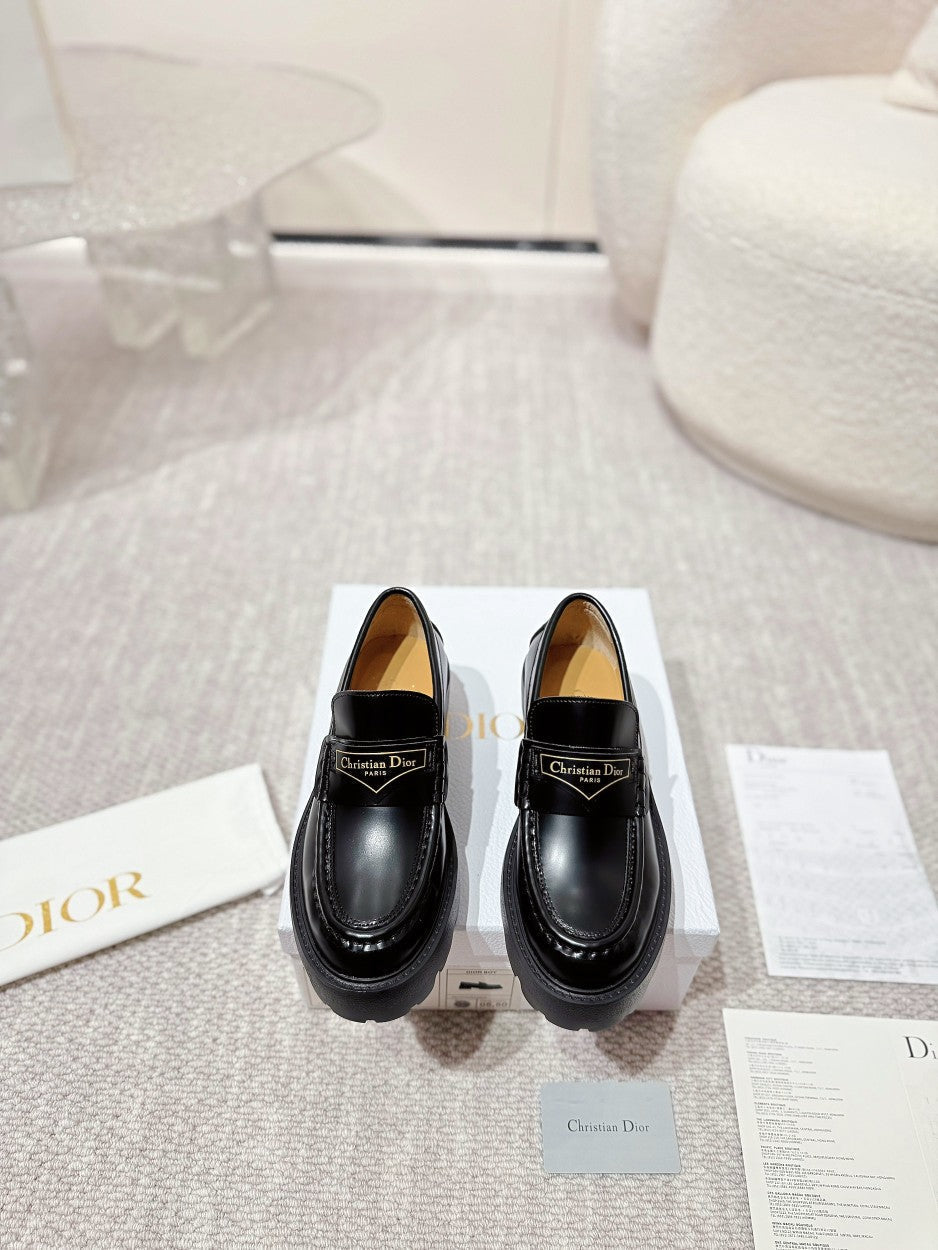 Luxury DiorBoy Platform Loafer In Black Cowhide 988788