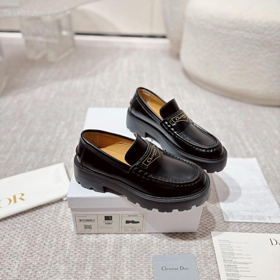 Luxury DiorBoy Platform Loafer In Black Cowhide 988788