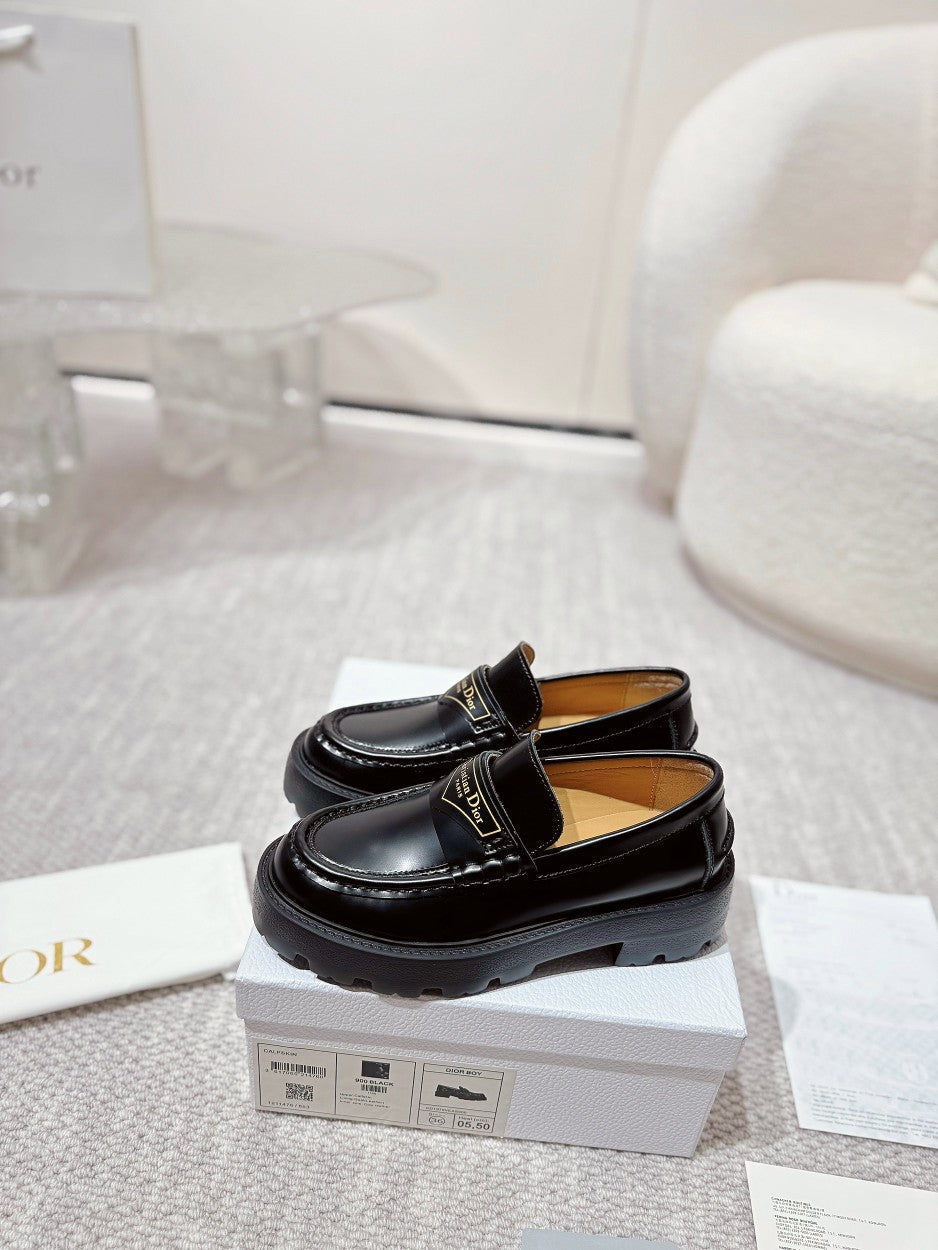 Luxury DiorBoy Platform Loafer In Black Cowhide 988788