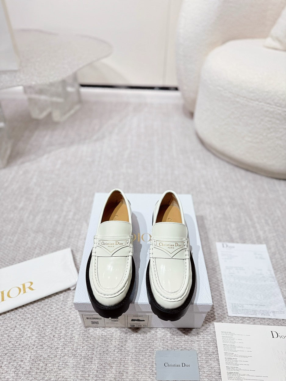 Luxury DiorBoy Platform Loafer In White Cowhide 988790