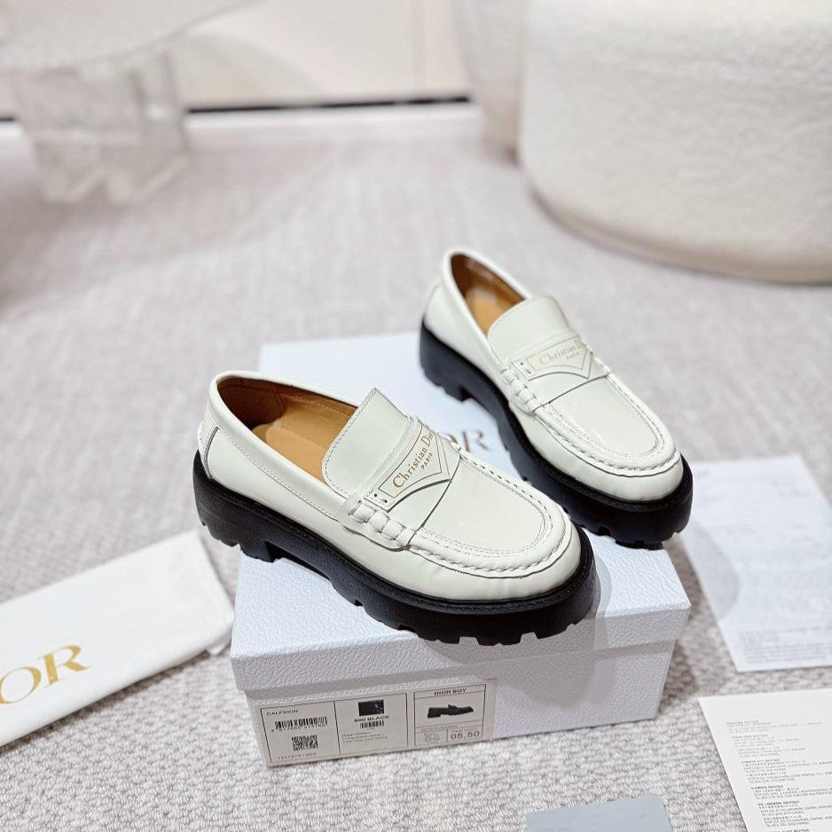 Luxury DiorBoy Platform Loafer In White Cowhide 988790