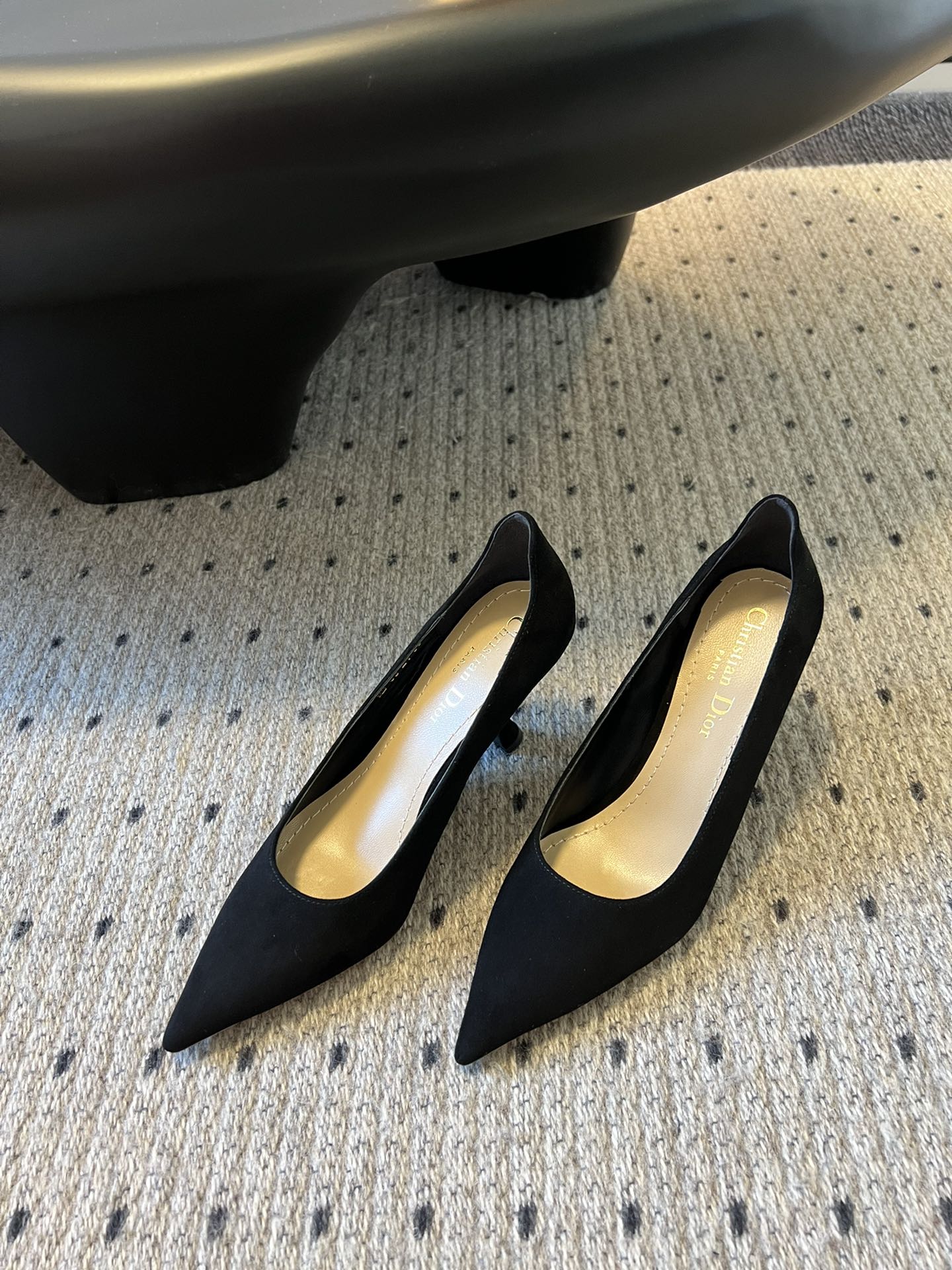 Luxury DiorTribales Pump 75mm In Black Suede 996955