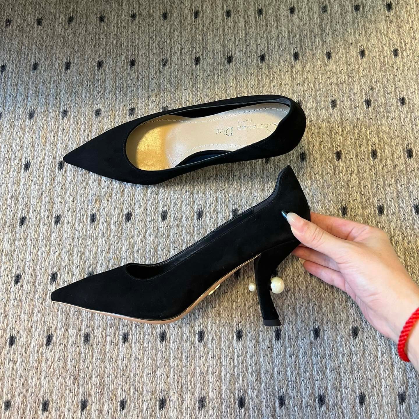 Luxury DiorTribales Pump 75mm In Black Suede 996955