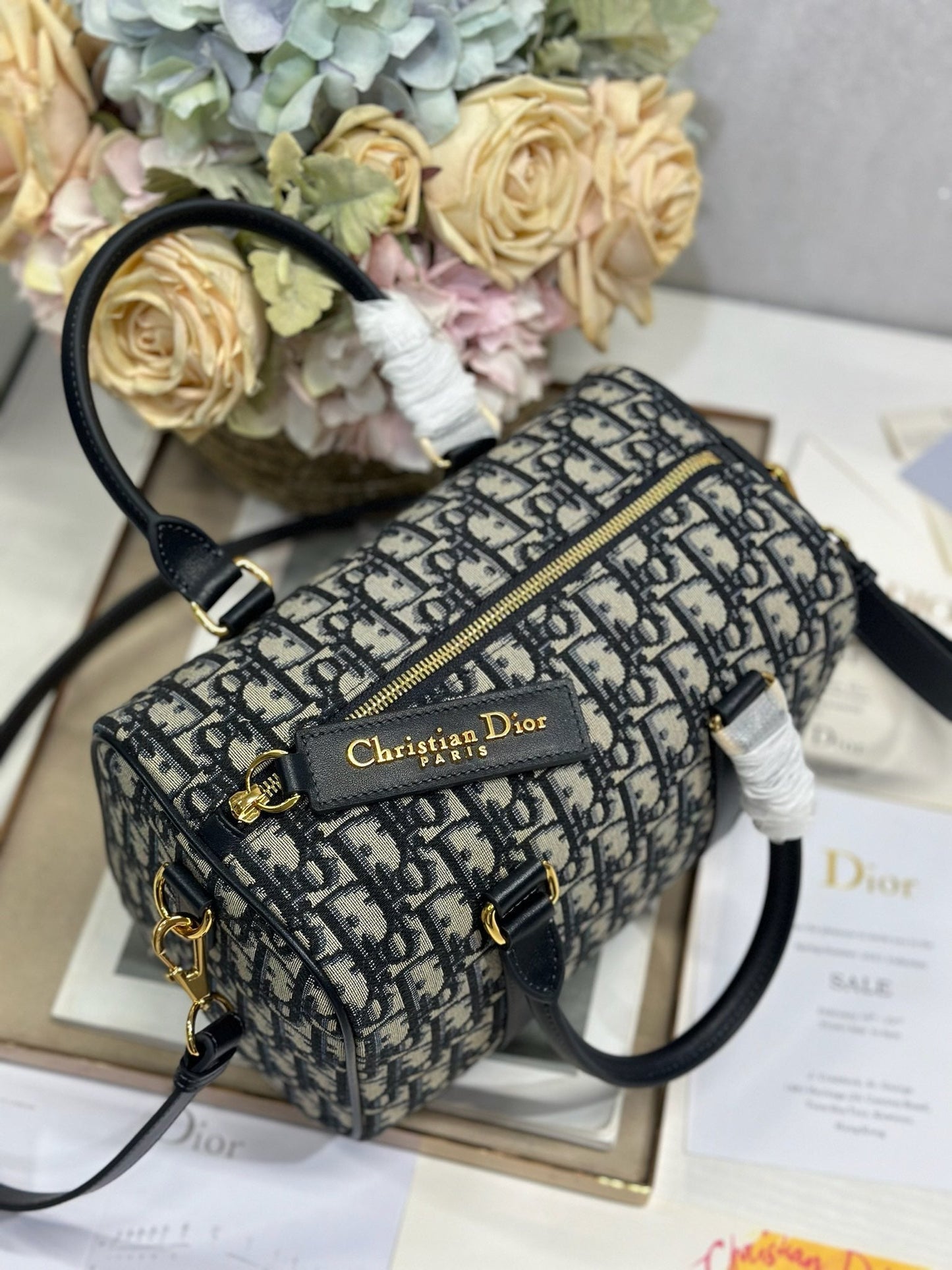 Luxury DiorGroove 25cm Blue  Luxury DiorOblique Jacquard