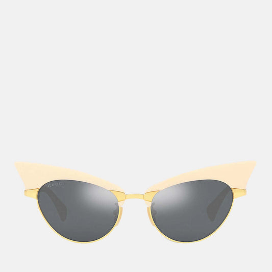 Luxury Gucci Trending 2025 GG1131S Metal Cat Eye-Frame Sunglasses