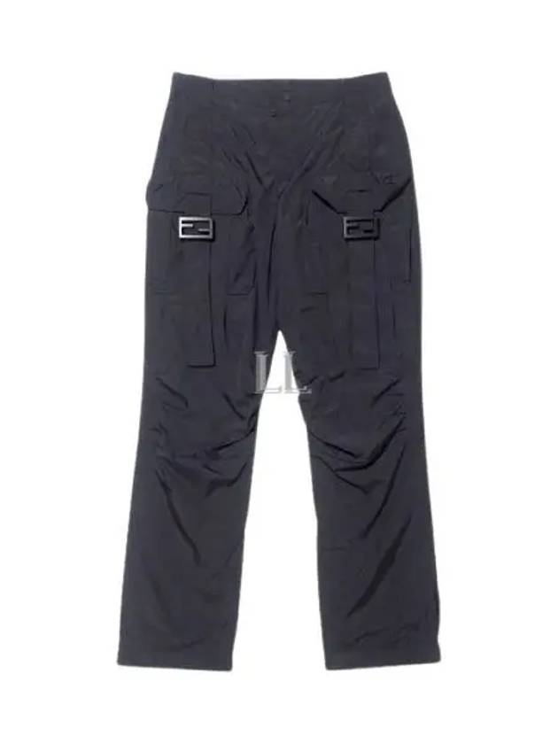 Luxury Fendi Women's Nylon Cargo Track Pants Black