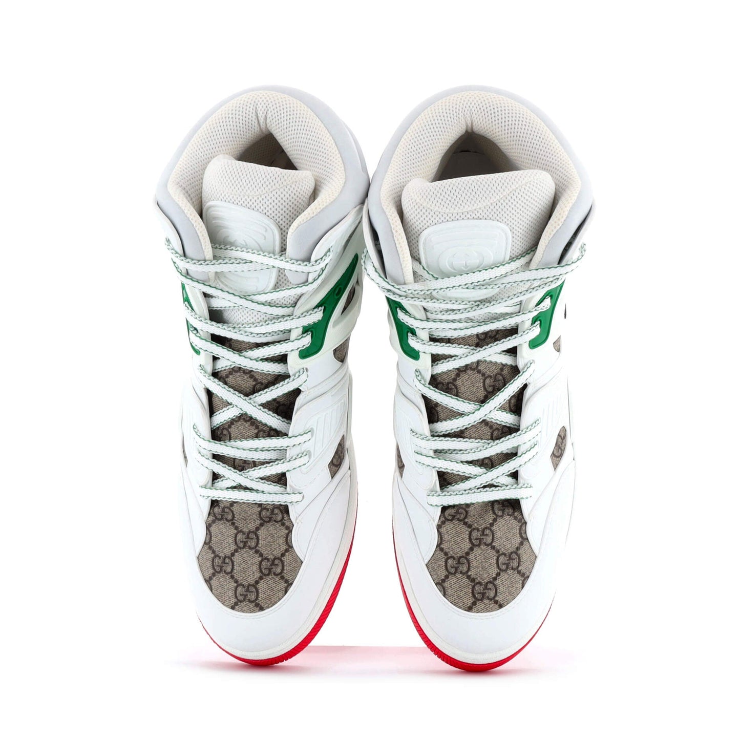 Men's Gucci Basket High-Top Sneakers GG Coated Canvas and Demetra