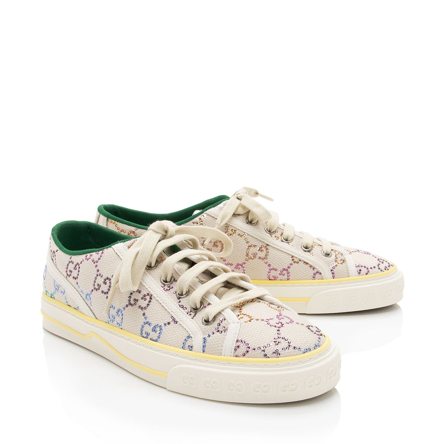 Gucci GG Canvas Crystal Tennis 1977 Sneakers - Size 9 / 39