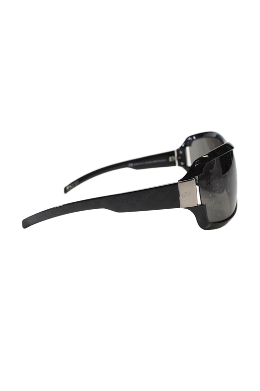 Gucci Womens Silver Tone Square Frame Pull On Sunglasses Black GG1546/S