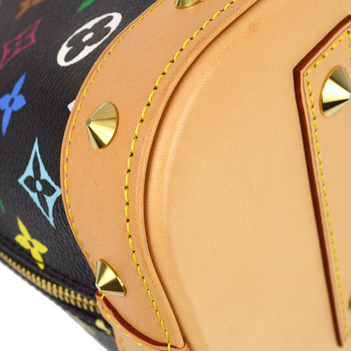 Louis Vuitton 2016 Black Monogram Multicolor Alma PM Handbag M40444