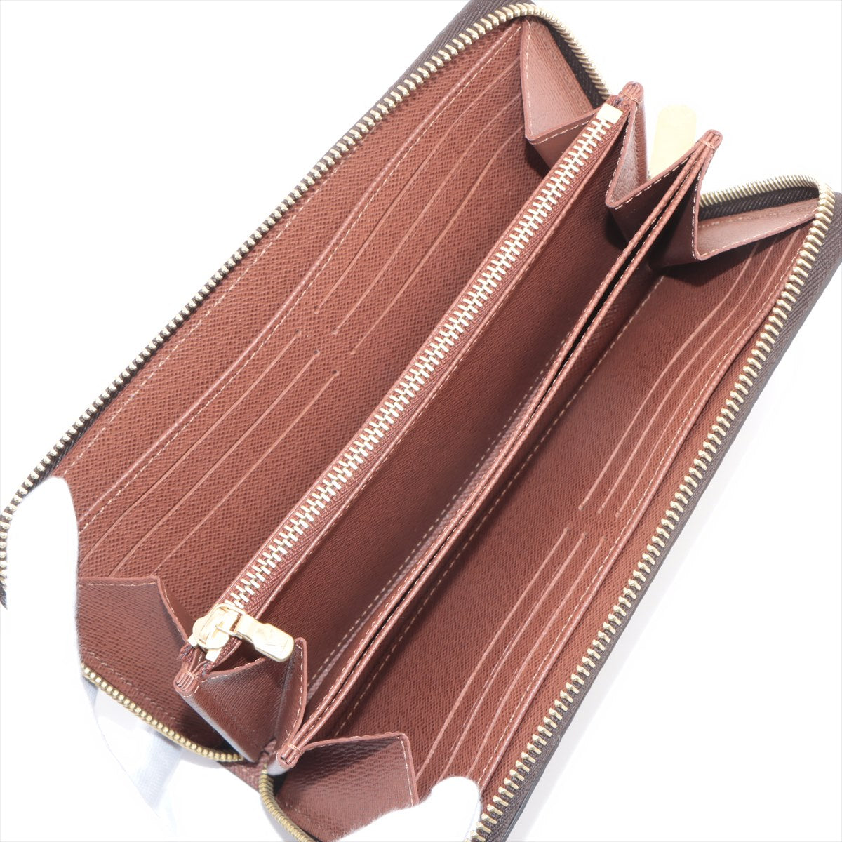Louis Vuitton Monogram Zippyr Wallet M42616 Brown Round Zipper Wallet