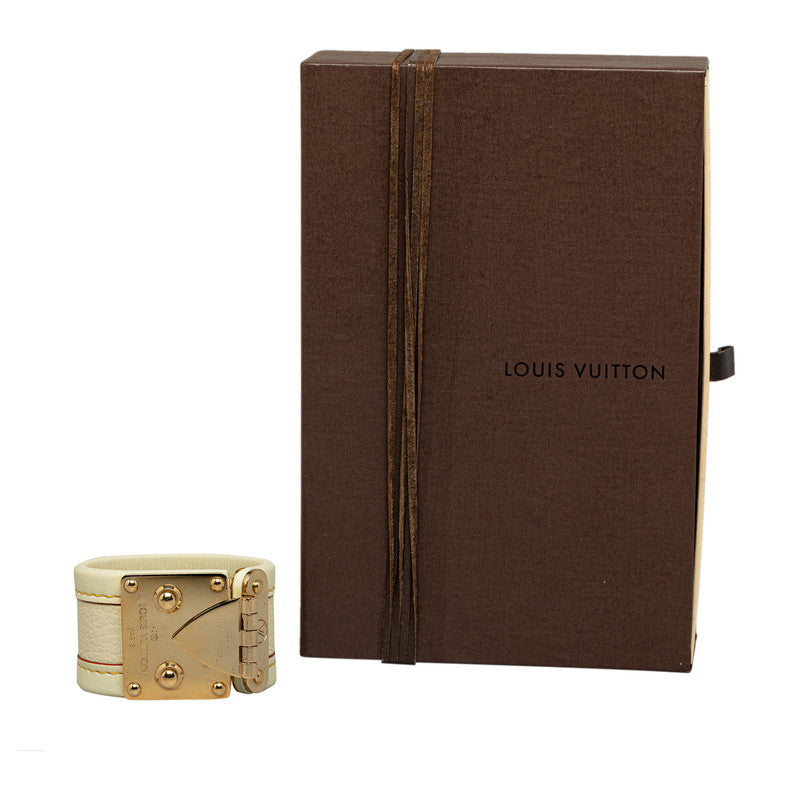 Louis Vuitton Suarez Bracelet M92632 Ivory White Leather  Louis Vuitton