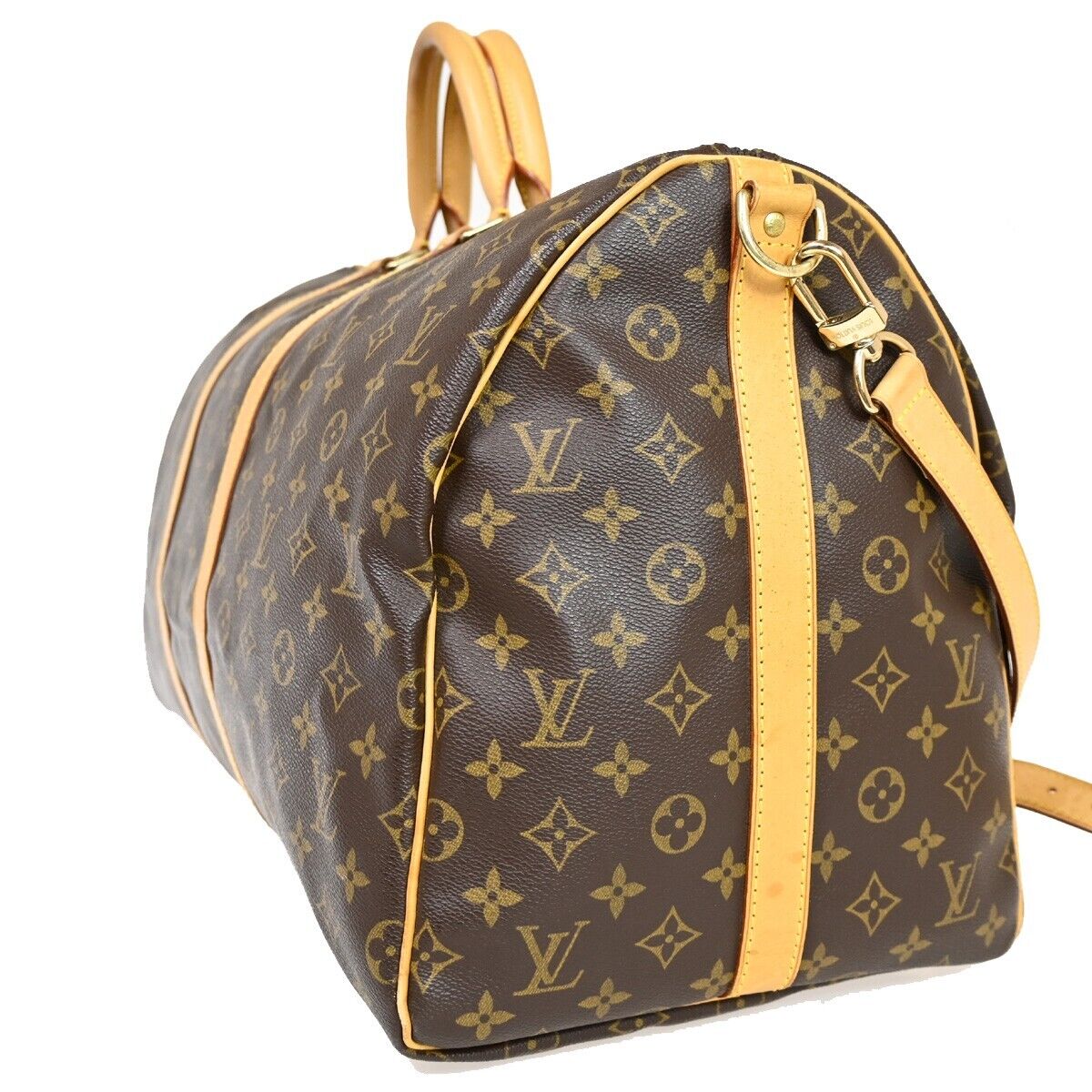 Louis Vuitton Keepall Bandouliere 55  Canvas Travel Bag ()