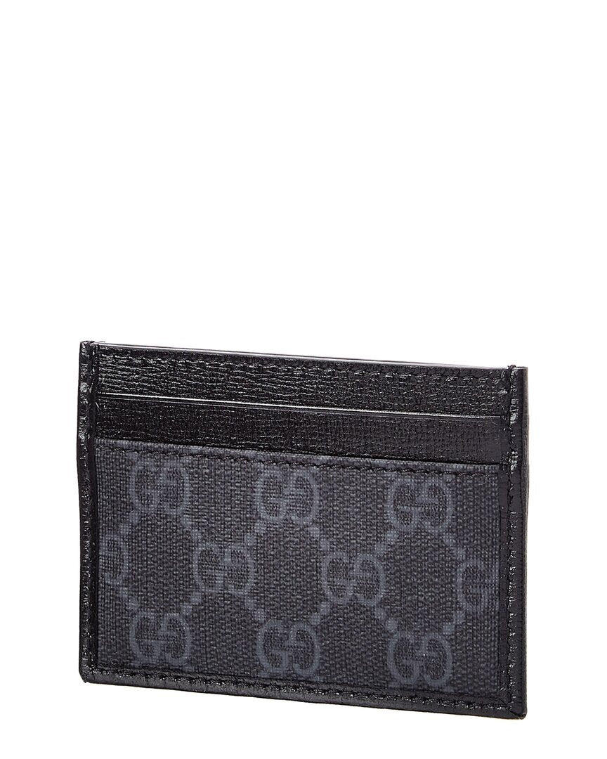 Gucci Interlocking G GG Supreme Canvas & Leather Card Case