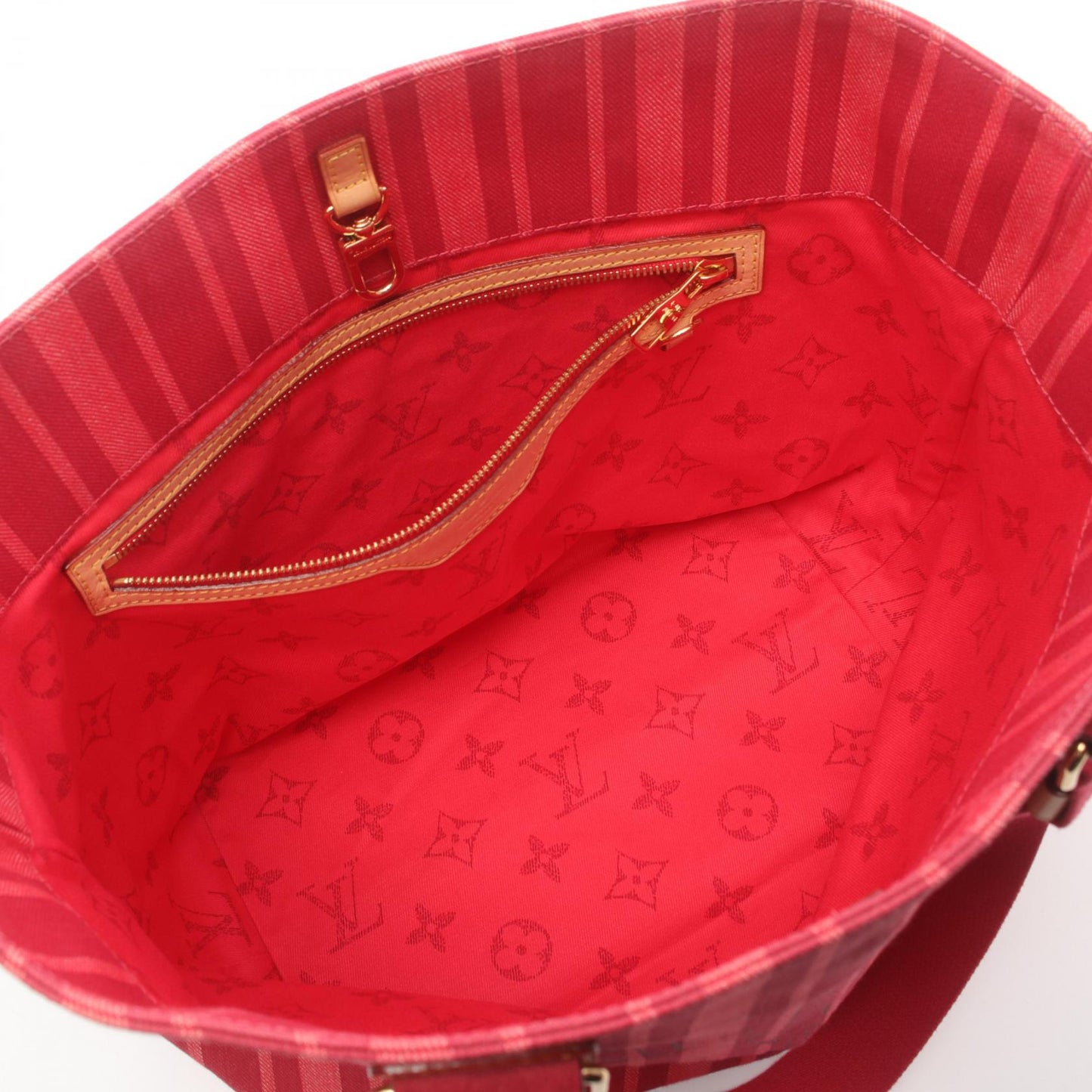 Louis Vuitton Canvas Suede Leather Cabas PM Tote