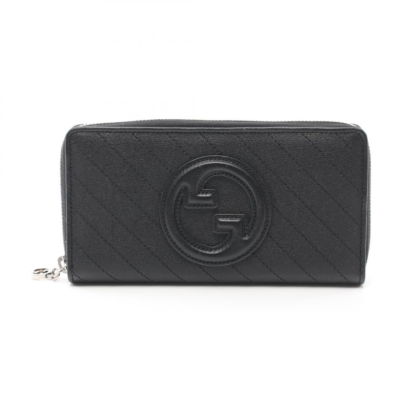 Luxury Gucci Trending 2025 Blondie Round Leather Wallet Black