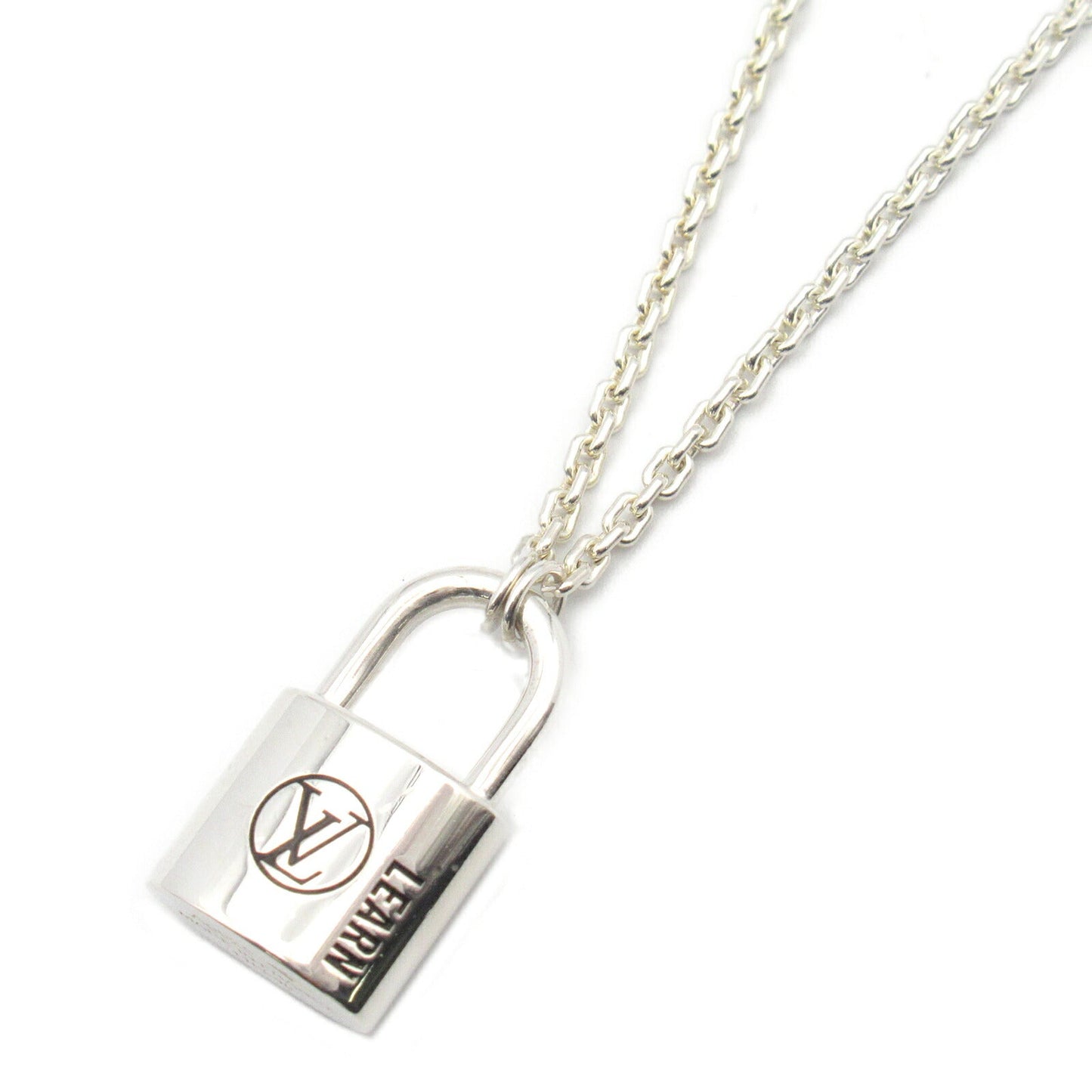 Louis Vuitton Silver 925 Lockit Learn Necklace