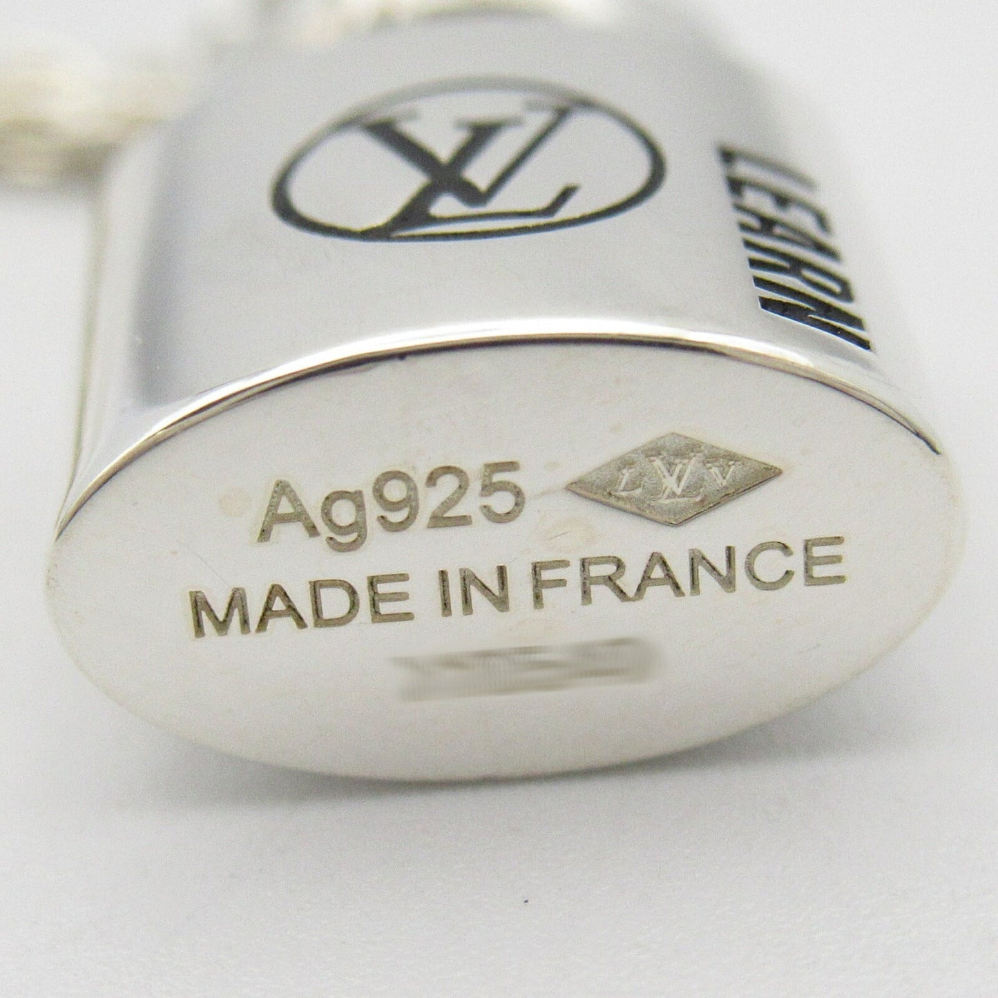 Louis Vuitton Silver 925 Lockit Learn Necklace