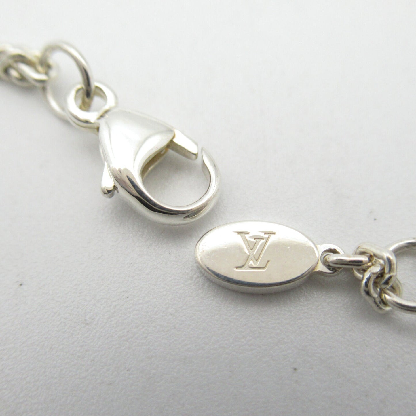 Louis Vuitton Silver 925 Lockit Learn Necklace