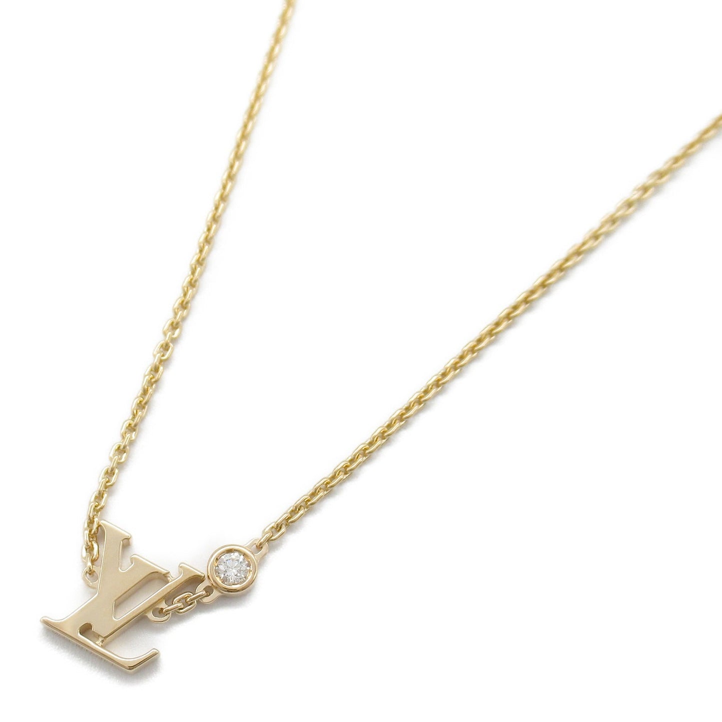 Louis Vuitton Diamond Pendant Necklace K18PG Q93655