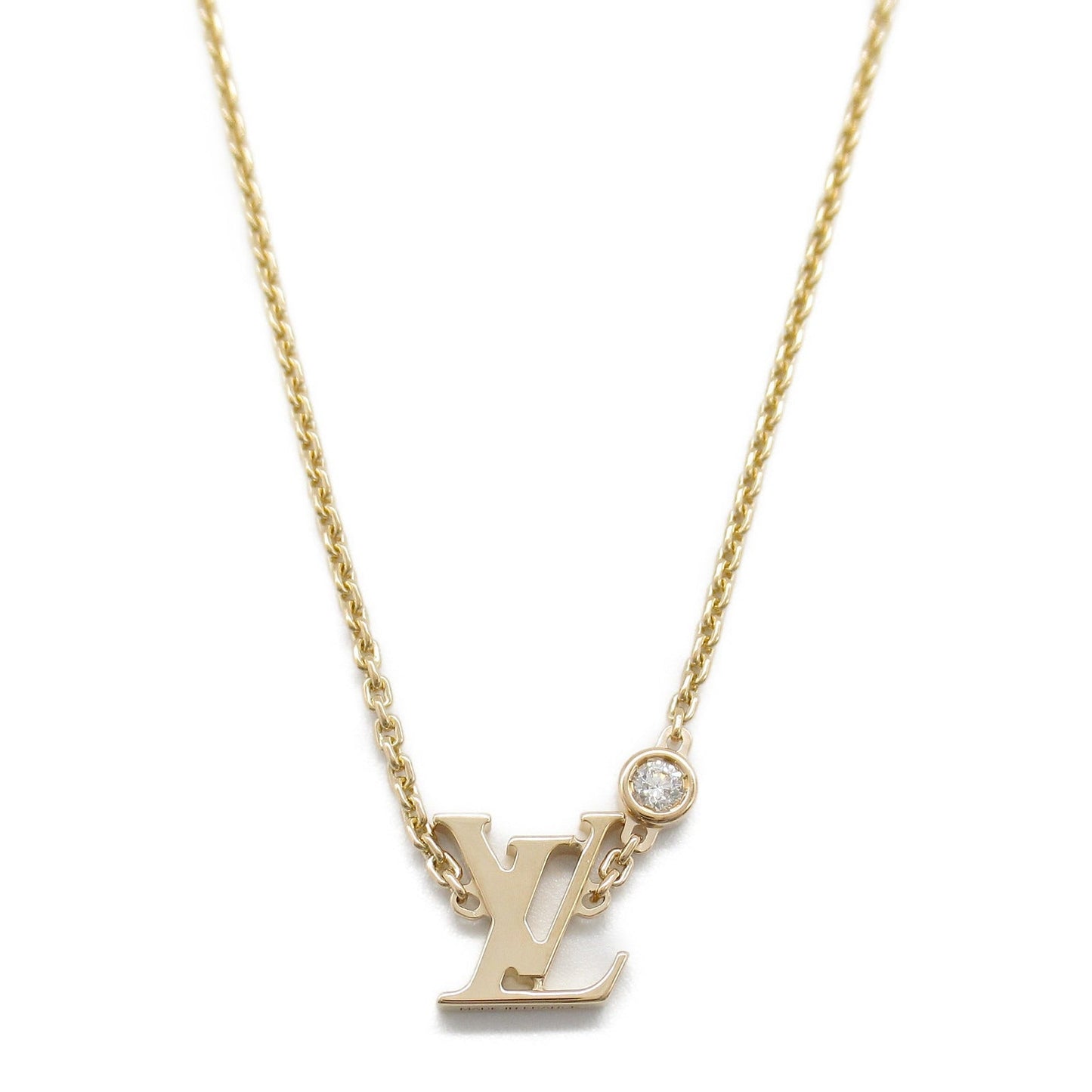 Louis Vuitton Diamond Pendant Necklace K18PG Q93655