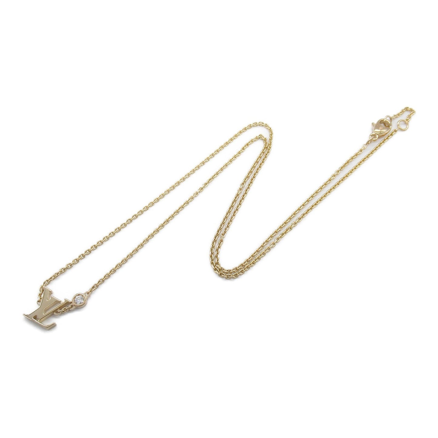 Louis Vuitton Diamond Pendant Necklace K18PG Q93655